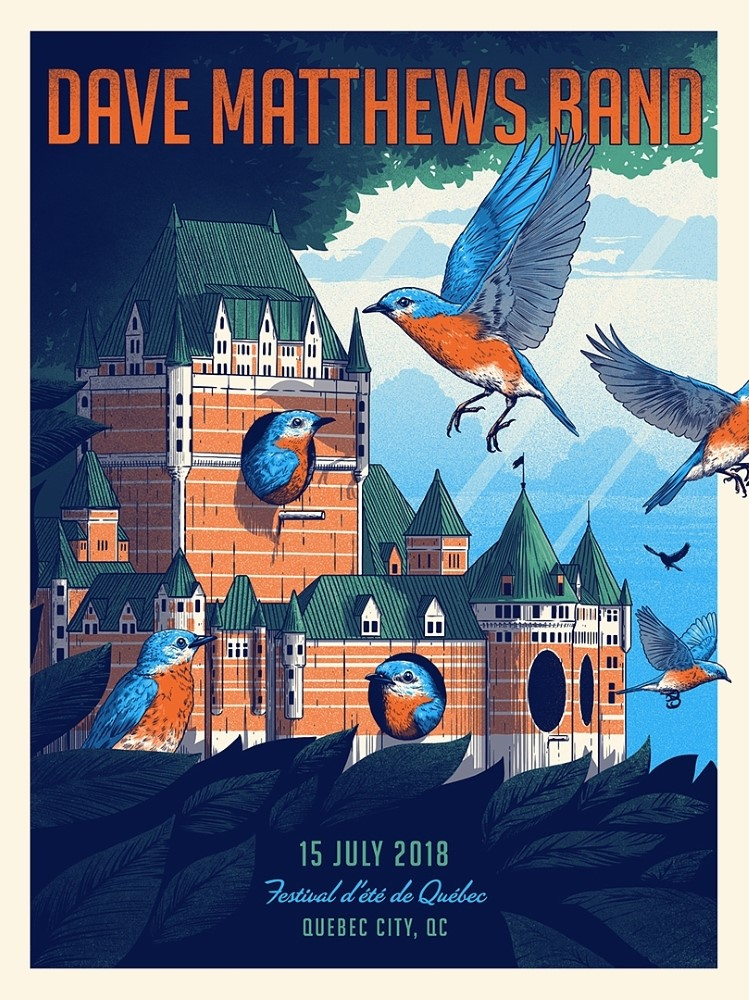 Béatrice Coron — Dave Matthews Band, Plains of Abraham, Quebec City, CA · Jul 15, 2018 Poster