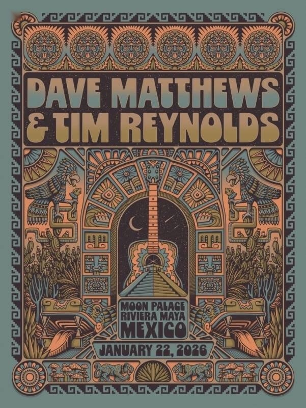 Dylan Fant — Dave Matthews Band, Moon Palace Golf & Spa Resort, Cancún, MX · Jan 22, 2026 Show Poster
