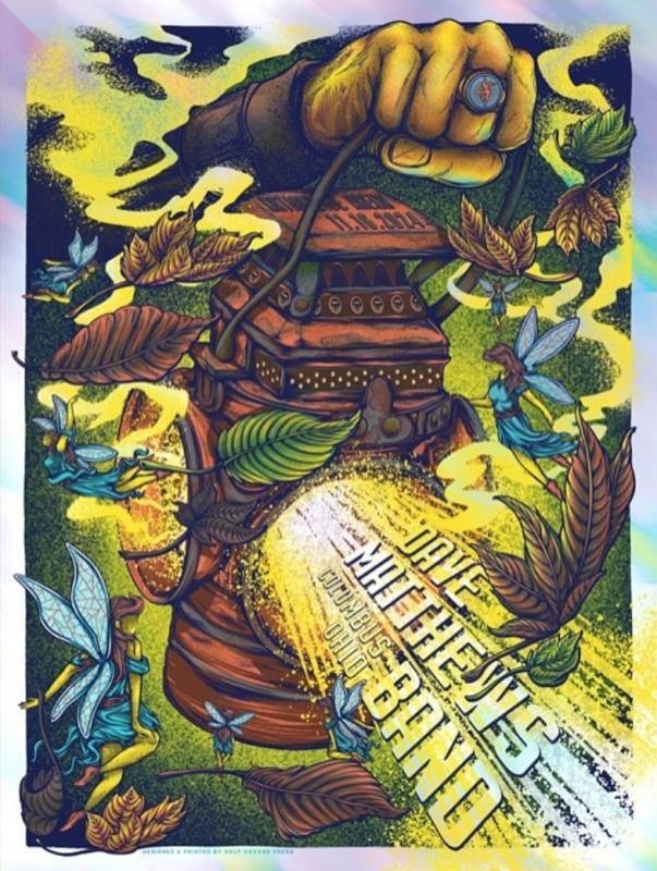 Half Hazard Press — Dave Matthews Band, Nationwide Arena, Columbus, OH · Nov 16, 2024 Foil Poster