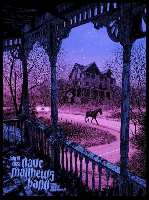Daniel Danger — Dave Matthews Band, Saratoga Performing Arts Center, Saratoga Springs, NY · Jul 19, 2025 Artist Poster