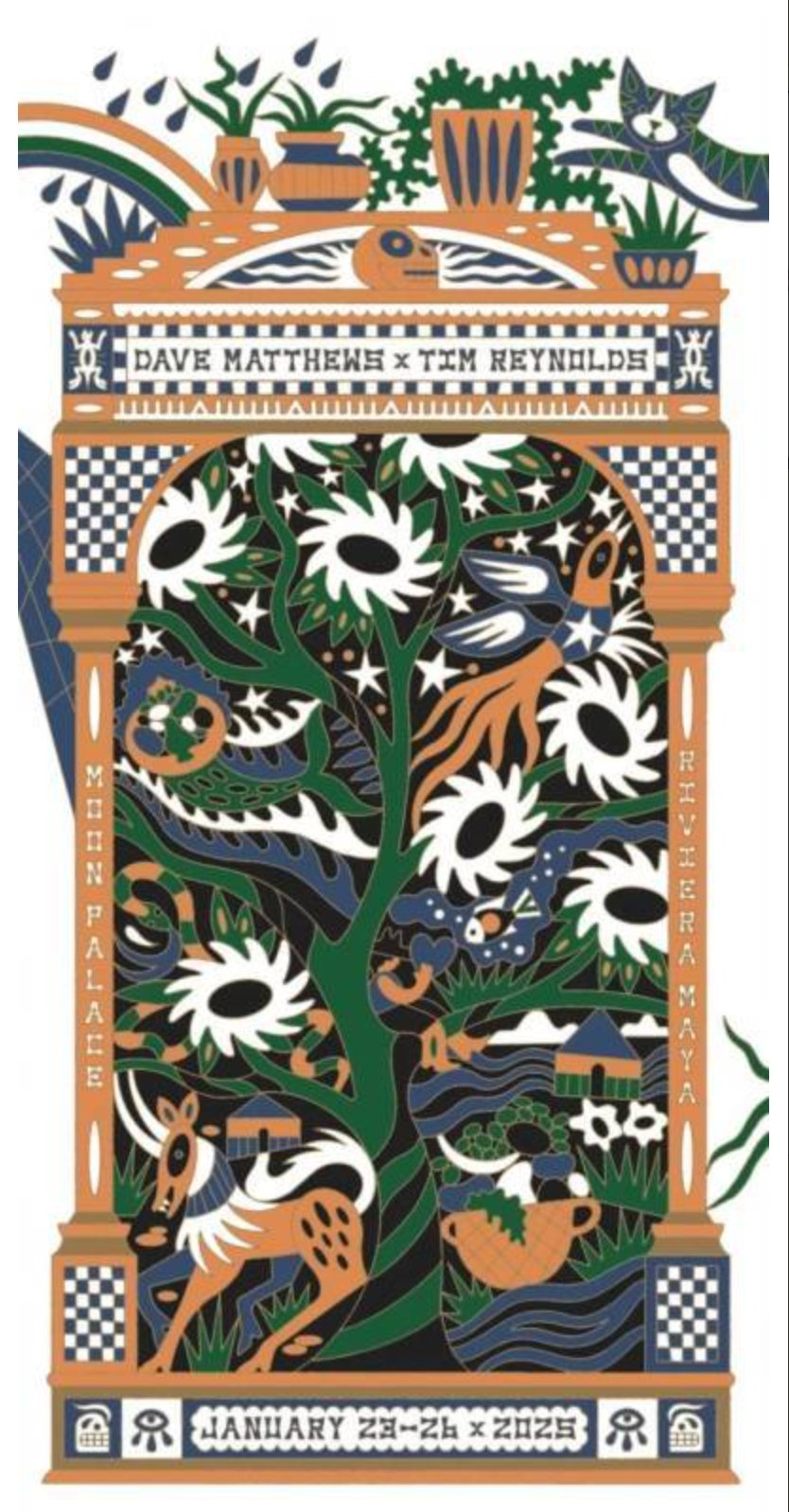 Joshua Noom — Dave Matthews Band, Moon Palace Golf & Spa Resort, Cancún, MX · Jan 25, 2025 Variant Poster