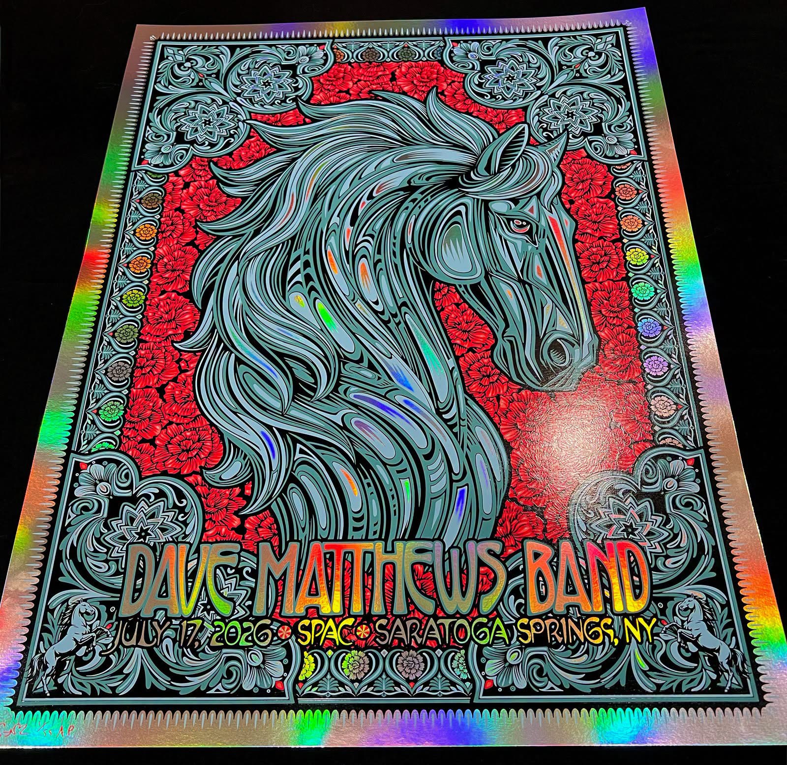 Todd Slater — Dave Matthews Band, Saratoga Performing Arts Center, Saratoga Springs, NY · Jul 17, 2026 Artist Foil Poster