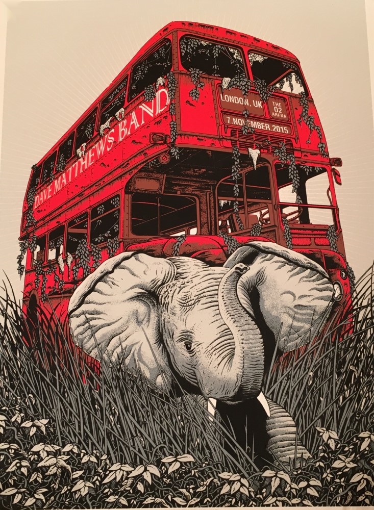 Neal Williams — Dave Matthews Band, The O2 arena, London, ENG · Nov 7, 2015 Poster