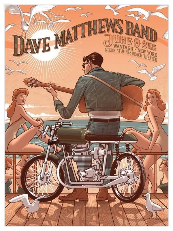 Rich Kelly — Dave Matthews Band, Northwell Health at Jones Beach Theater, Wantagh, NY · Jun 9, 2015 Artist Proof Poster