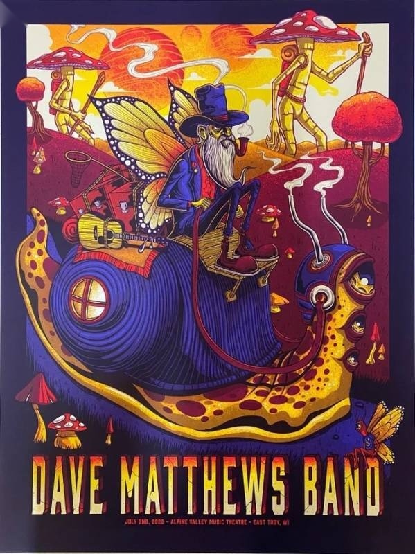 Jim Mazza — Dave Matthews Band, Alpine Valley Music Theatre, East Troy, WI · Jul 2, 2022 Artist Poster