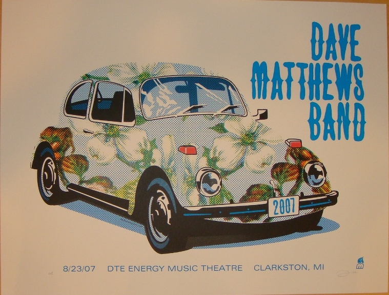 Methane Studios — Dave Matthews Band, DTE Energy Music Theatre, Clarkston, MI · Aug 23, 2007 Poster