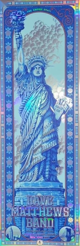 Ben Kwok (BIOWORKZ) — Dave Matthews Band, Madison Square Garden, New York, NY · Nov 18, 2023 Show Foil Poster