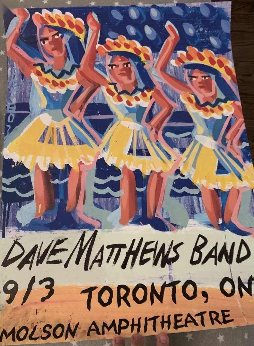 Steve Keene — Dave Matthews Band, Molson Amphitheatre, Toronto, ON · Sep 3, 2003 Poster