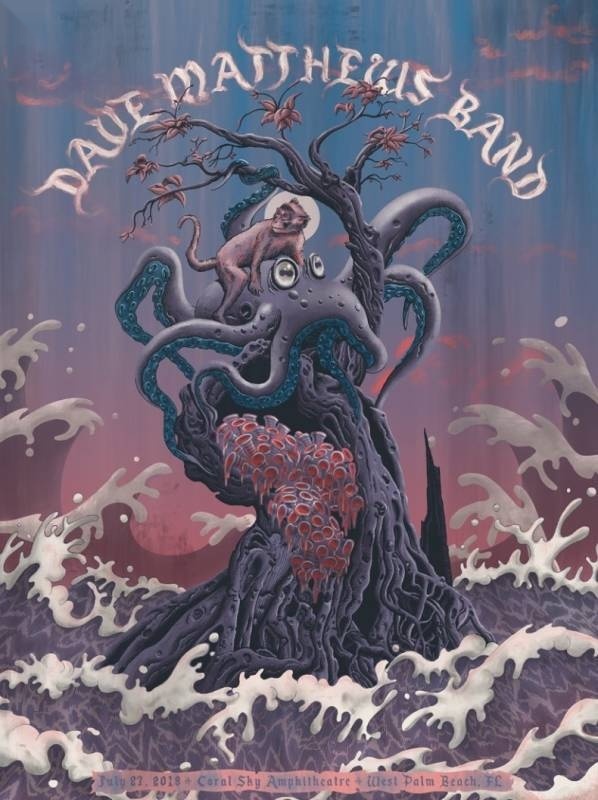 Neal Williams — Dave Matthews Band, iTHINK Financial Amphitheatre, West Palm Beach, FL · Jul 27, 2019 Artist Poster