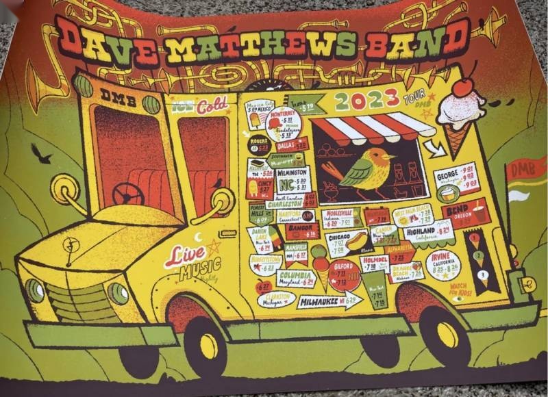 Delicious Design League — Dave Matthews Band, 2023 Tour Poster, Unknown · Jan 1, 2023 Variant Poster