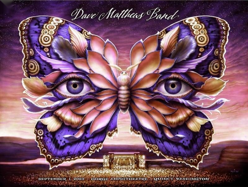 N.C. Winters — Dave Matthews Band, The Gorge Amphitheatre, George, WA · Sep 1, 2023 Artist Poster