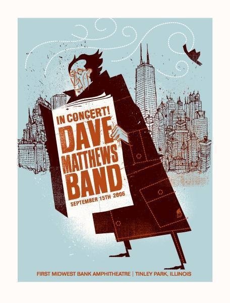 Methane Studios — Dave Matthews Band, Hollywood Casino Amphitheatre, Tinley Park, IL · Sep 15, 2006 Artist Poster