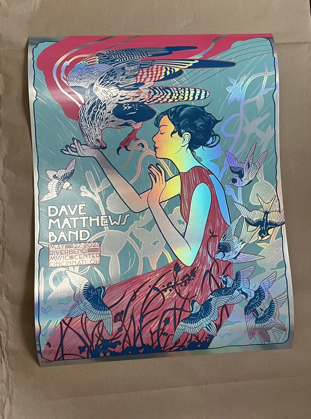 Ng Yin Shian — Dave Matthews Band, Riverbend Music Center, Cincinnati, OH · May 27, 2023 Artist Foil Poster