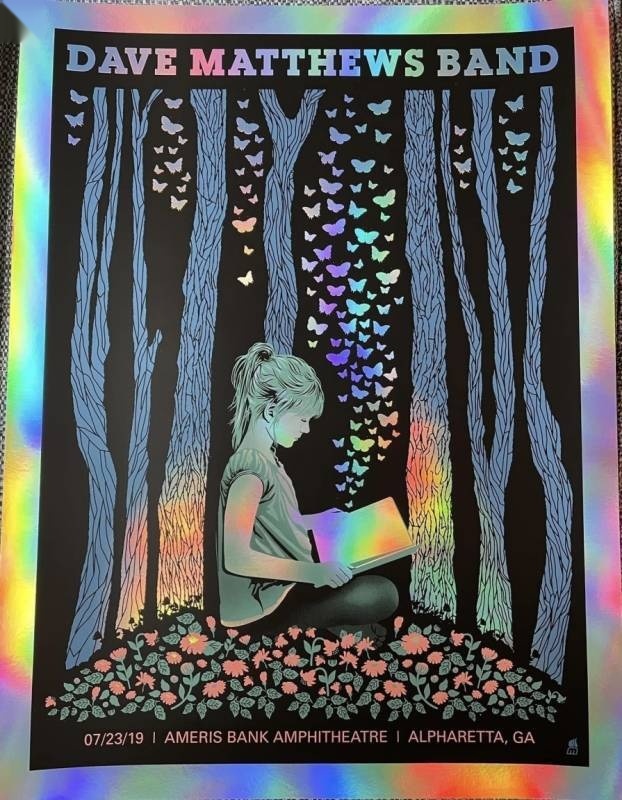 Methane Studios — Dave Matthews Band, CMAC, Canandaigua, NY · Jul 23, 2019 Foil Poster