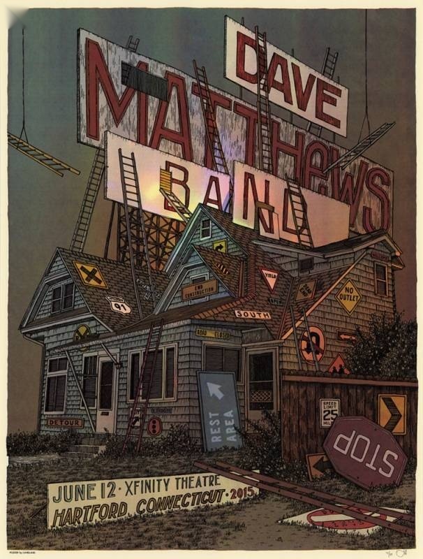 Landland — Dave Matthews Band, Xfinity Theatre, Hartford, CT · Jun 12, 2015 Artist Poster