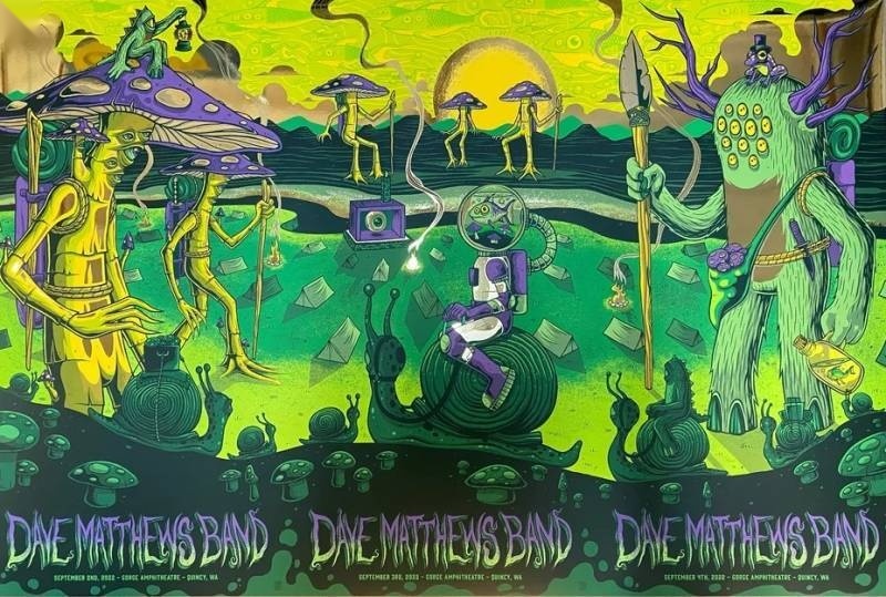 Jim Mazza — Dave Matthews Band, Gorge Amphitheatre, George, WA · Sep 2–4, 2022 Poster