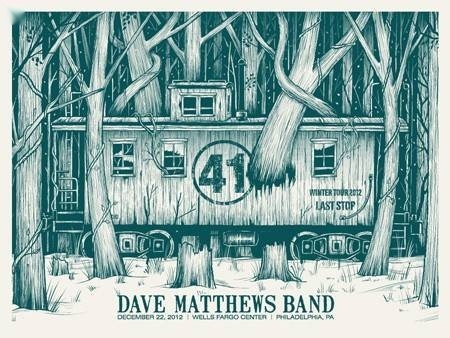 Methane Studios — Dave Matthews Band, Wells Fargo Center, Philadelphia, PA · Dec 22, 2012 Variant Poster
