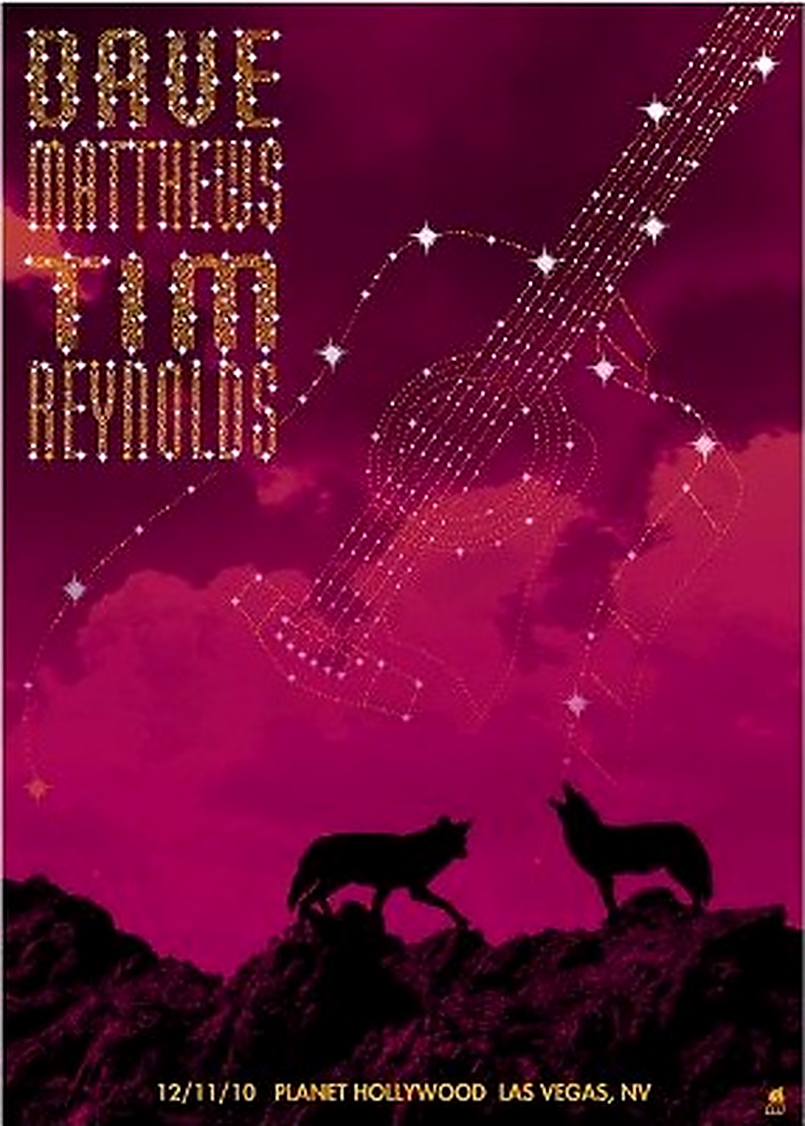 Methane Studios — Dave Matthews Band, Planet Hollywood Theater for the Performing Arts (Planet Hollywood Las Vegas), Las Vegas, NV · Dec 11, 2010 Warehouse Premium Poster