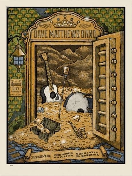 Half and Half — Dave Matthews Band, PNC Music Pavilion, Charlotte, NC · Jul 22, 2014 Artist Poster