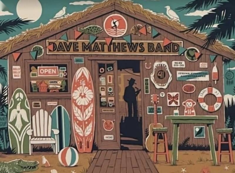 Methane Studios — Dave Matthews Band, iTHINK Financial Amphitheatre, West Palm Beach, FL · May 29–30, 2026 Show Poster