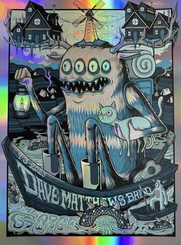 Jim Mazza — Dave Matthews Band, The Gorge Amphitheatre, George, WA · Sep 3, 2023 Show Foil Poster