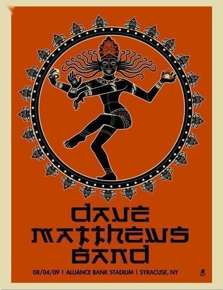 Methane Studios — Dave Matthews Band, Alliance Bank Stadium, Syracuse, NY · Aug 4, 2009 Artist Poster