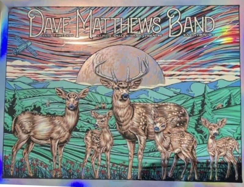 Todd Slater — Dave Matthews Band, Alpine Valley Music Theatre, East Troy, WI · Jun 21, 2024 Show Foil Poster