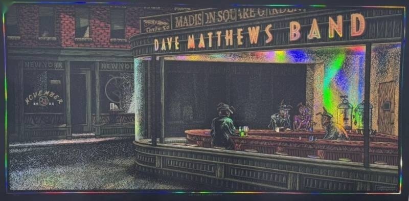 Luke Martin — Dave Matthews Band, Madison Square Garden, New York, NY · Nov 23, 2024 Artist Foil Poster