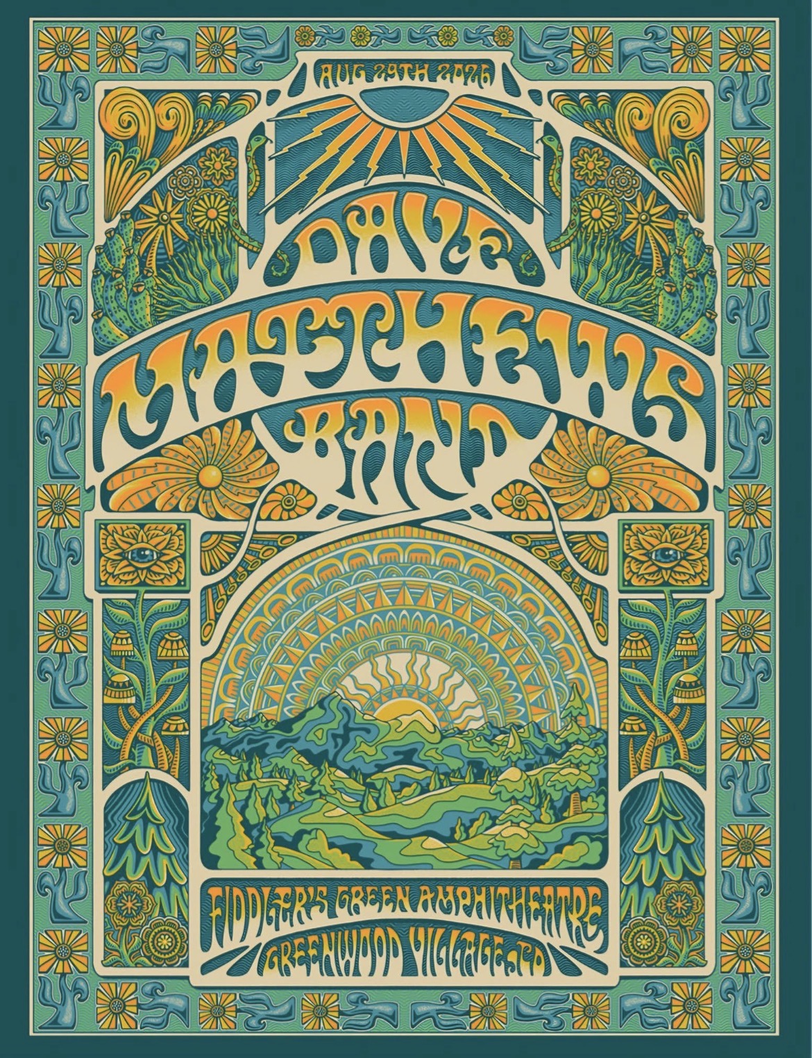 Dylan Fant — Dave Matthews Band, Fiddler's Green Amphitheatre, Greenwood Village, CO · Aug 29, 2026 Poster