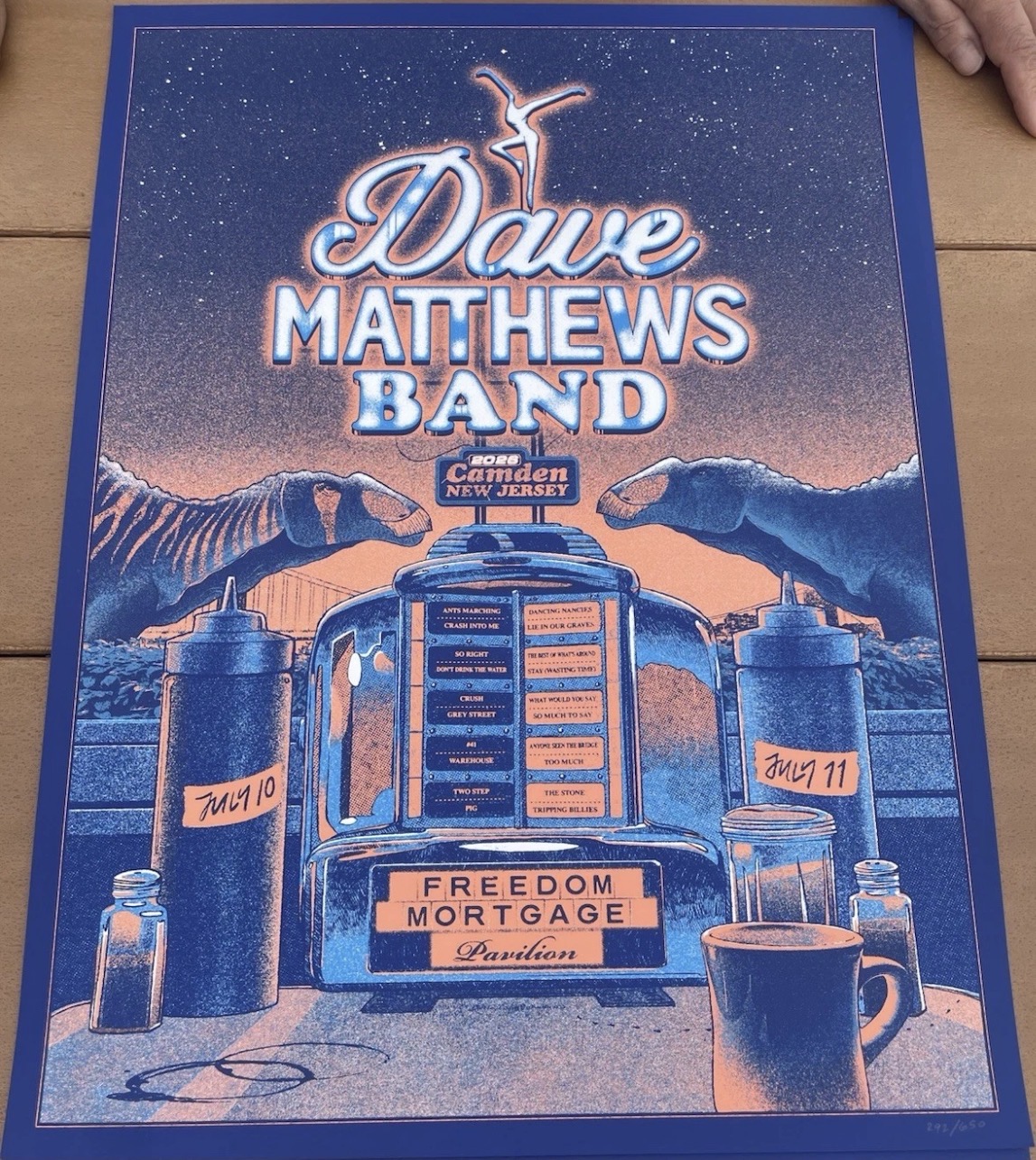 Sebi White — Dave Matthews Band, Freedom Mortgage Pavilion, Camden, NJ · Jul 10–11, 2026 Show Poster