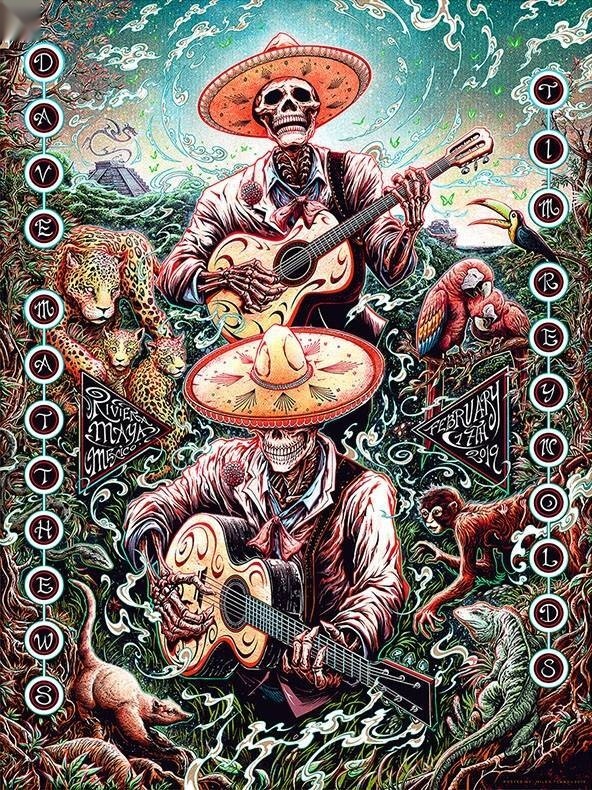 Miles Tsang — Dave Matthews Band, Playa Azul, Riviera Maya, MEX · Feb 17, 2019 Artist Poster