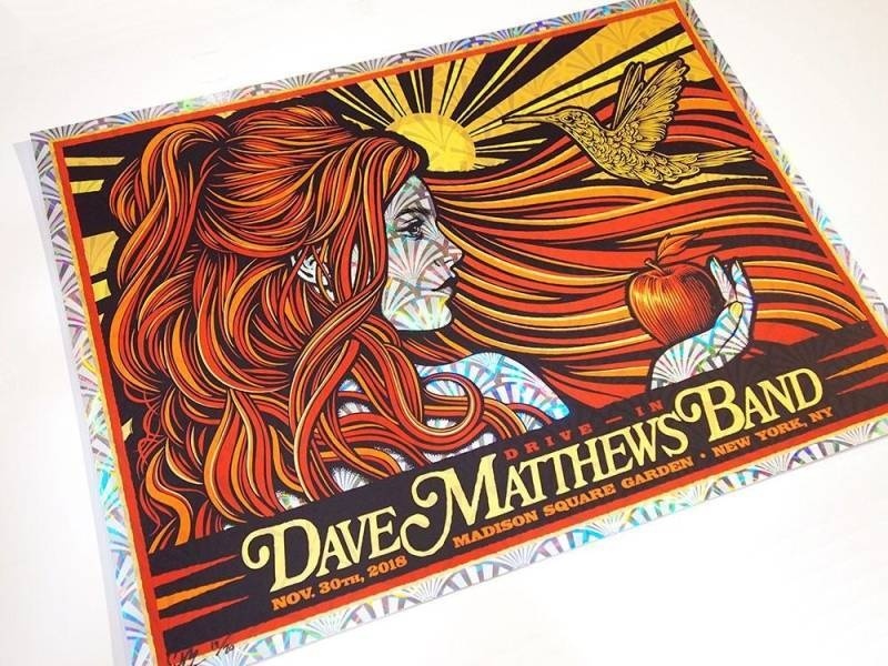 Todd Slater — Dave Matthews Band, Madison Square Garden, New York, NY · Aug 12, 2020 Foil Poster