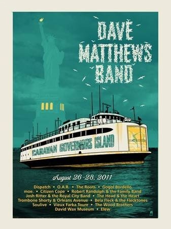 Methane Studios — Dave Matthews Band, Madison Square Garden, New York, NY · Aug 26–28, 2011 Show Poster