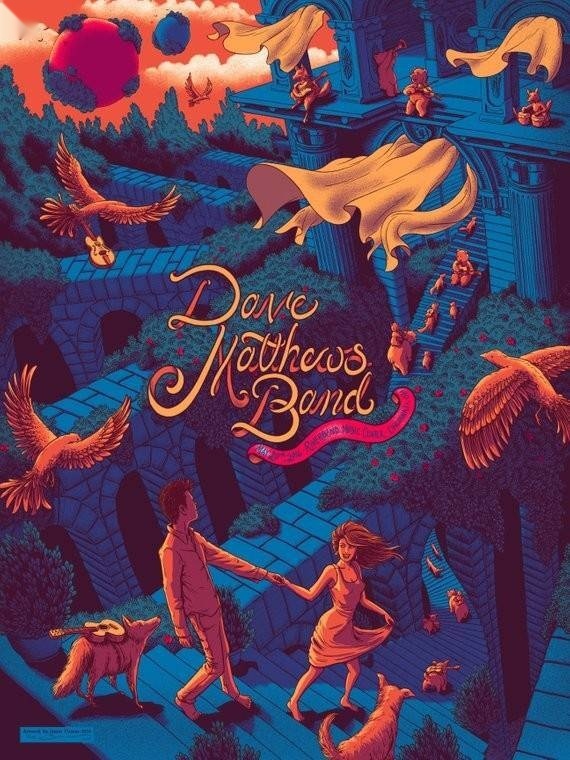 James Flames — Dave Matthews Band, Riverbend Music Center, Cincinnati, OH · May 20, 2016 Artist Poster