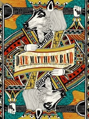Nate Duval — Dave Matthews Band, Mohegan Sun Arena (Mohegan Sun), Uncasville, CT · Dec 8, 2012 Artist Poster