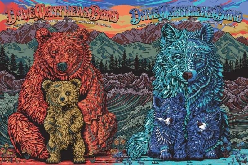 Todd Slater — Dave Matthews Band, Fiddler's Green Amphitheatre, Greenwood Village, CO · Aug 23–24, 2024 Artist Foil Poster