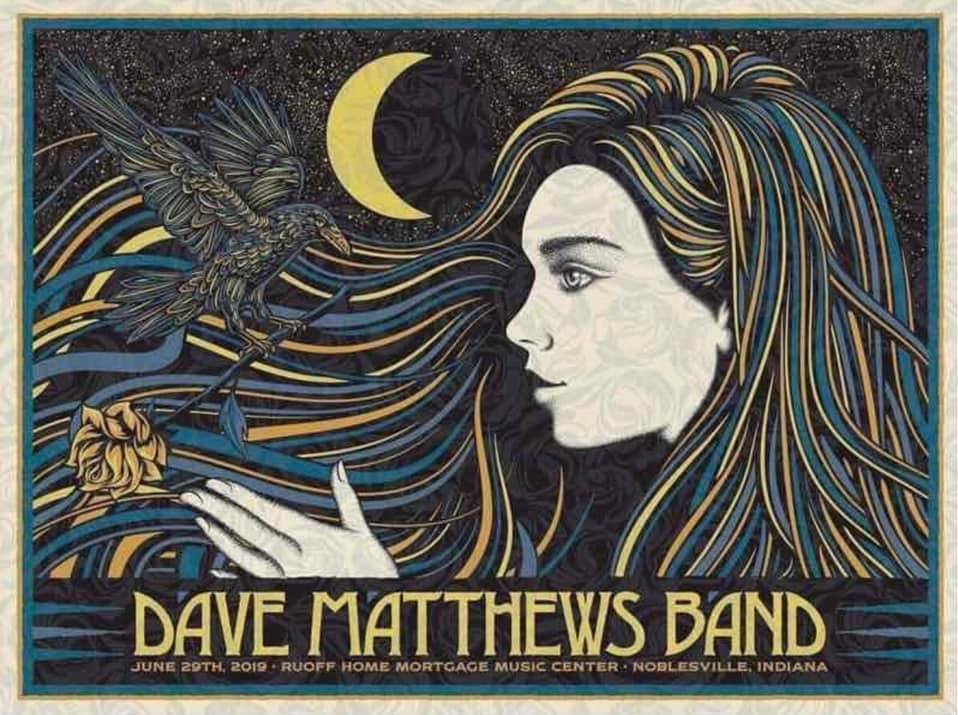 Todd Slater — Dave Matthews Band, Ruoff Music Center, Noblesville, IN · Jun 29, 2019 Poster