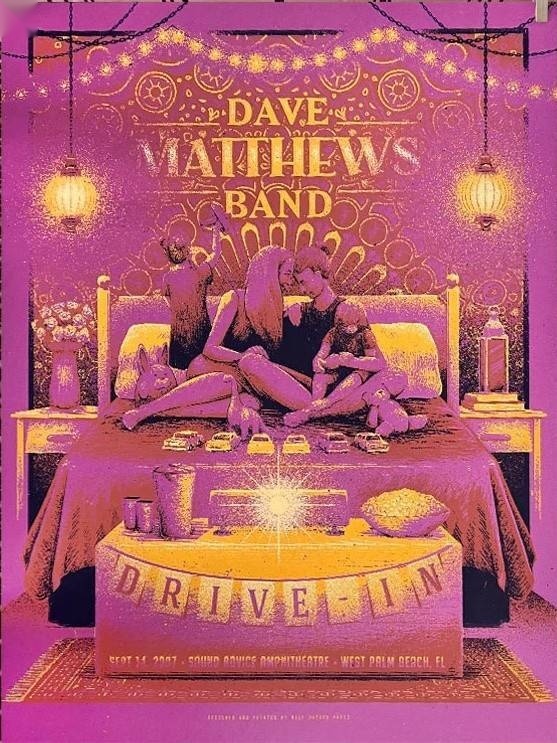 Half Hazard Press — Dave Matthews Band, iTHINK Financial Amphitheatre, West Palm Beach, FL · Sep 14, 2007 Variant Poster