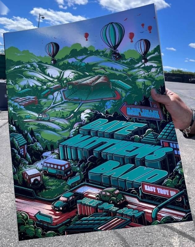 Dan Mumford — Dave Matthews Band, Alpine Valley Music Theatre, East Troy, WI · Jun 22, 2024 Show Foil Poster