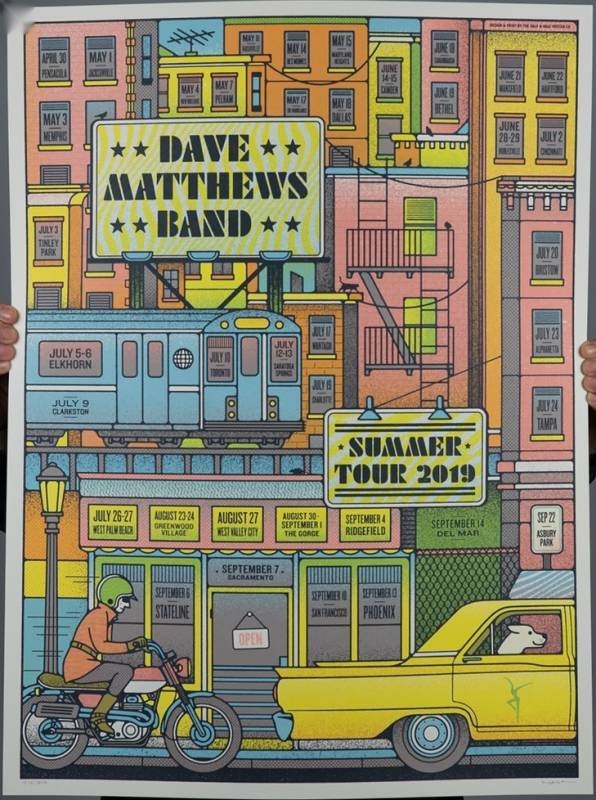 Half and Half — Dave Matthews Band, 2019 Summer Tour, Unknown · Jan 1, 2019 Show Poster