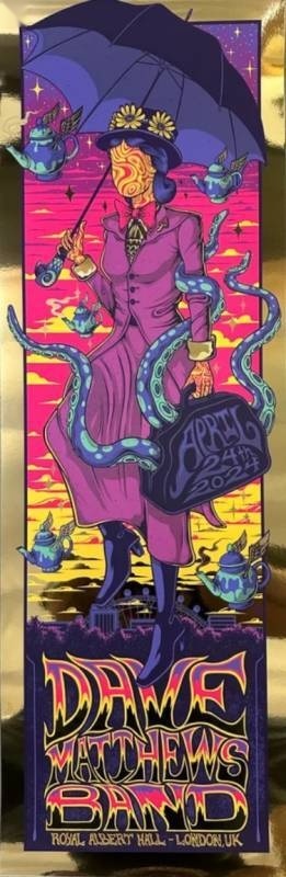 Jim Mazza — Dave Matthews Band, Royal Albert Hall, London, ENG · Apr 24, 2024 Artist Foil Poster