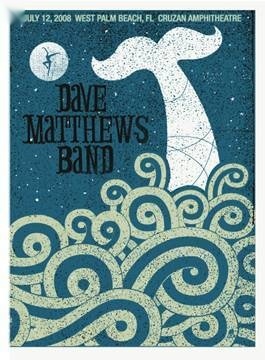 Methane Studios — Dave Matthews Band, Cruzan Amphitheatre, W. Palm Beach, FL · Jul 12, 2008 Artist Poster