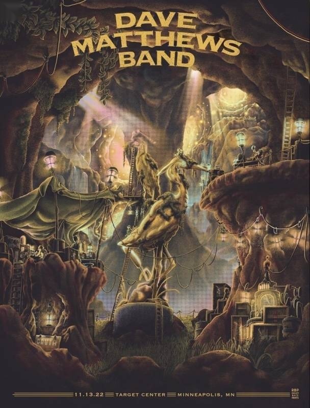 Bailey Race — Dave Matthews Band, Target Center, Minneapolis, MN · Nov 13, 2022 Artist Foil Poster