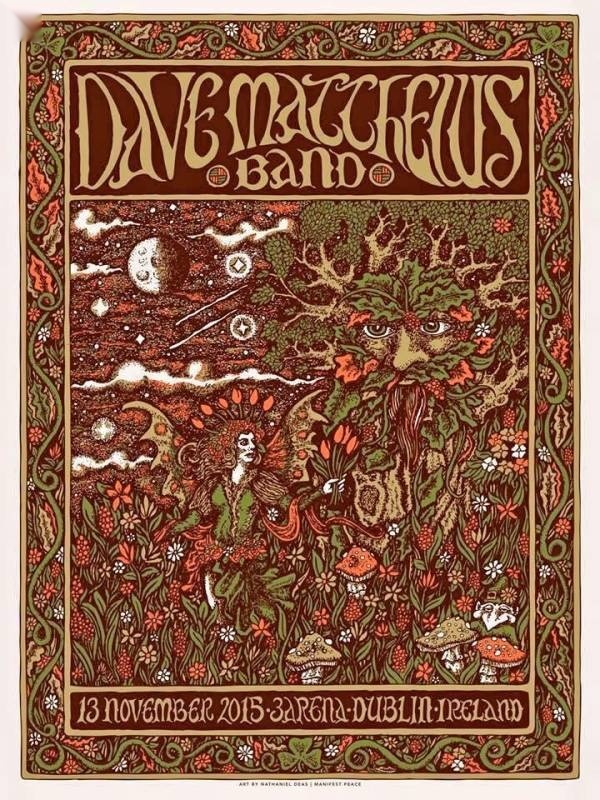 Nathaniel Deas — Dave Matthews Band, 3Arena, Dublin, IRL · Nov 13, 2015 Artist Poster