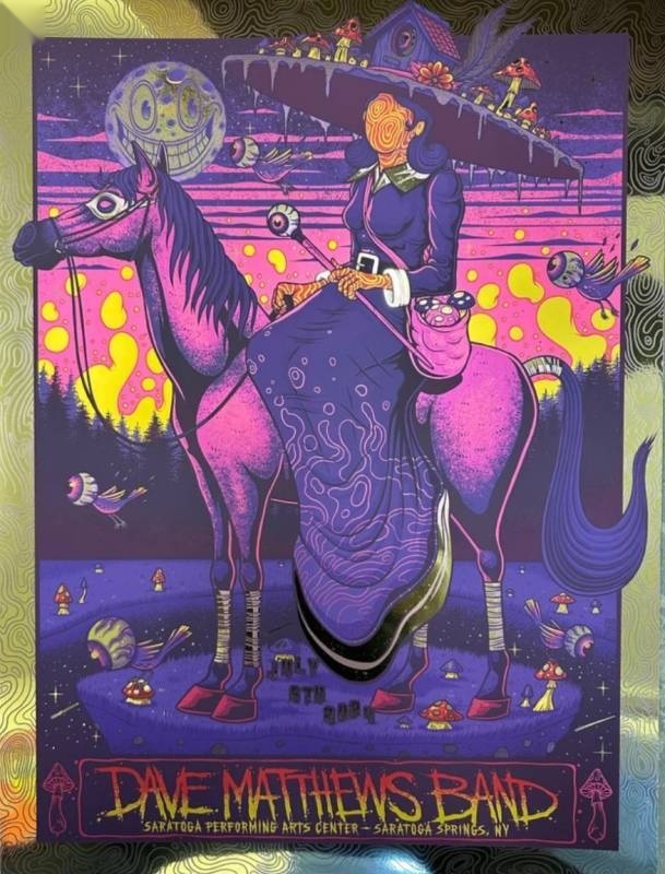 Jim Mazza — Dave Matthews Band, Saratoga Performing Arts Center, Saratoga Springs, NY · Jul 6, 2024 Artist Foil Poster