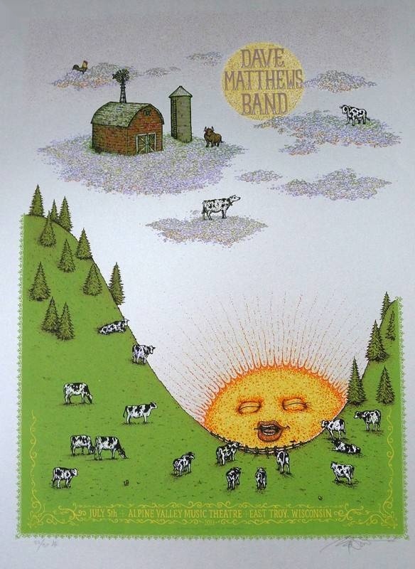 Marq Spusta — Dave Matthews Band, Alpine Valley Music Theatre, East Troy, WI · Jul 5, 2013 Artist Poster