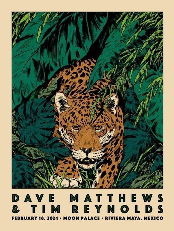Johnny Dombrowski — Dave Matthews Band, Moon Palace Golf & Spa Resort, Cancún, MEX · Feb 18, 2024 Artist Poster