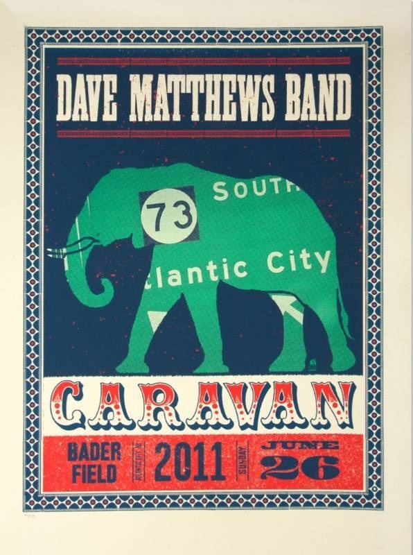 Methane Studios — Dave Matthews Band, Bader Field, Atlantic City, NJ · Jun 26, 2011 Artist Poster