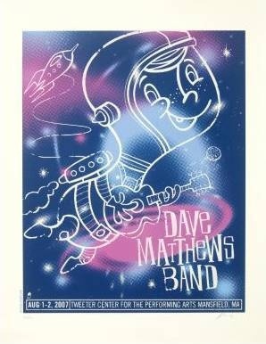 Methane Studios — Dave Matthews Band, Xfinity Center, Mansfield, MA · Aug 1–2, 2007 Artist Proof Poster