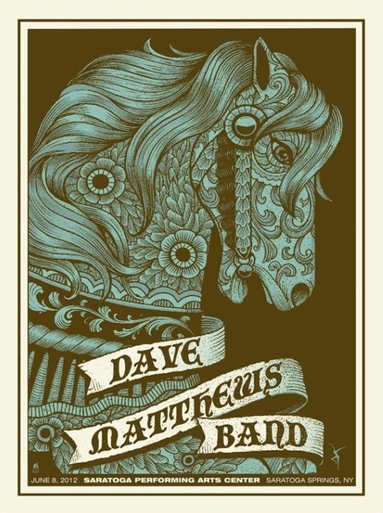 Methane Studios — Dave Matthews Band, Saratoga Performing Arts Center, Saratoga Springs, NY · Jun 8, 2012 Poster